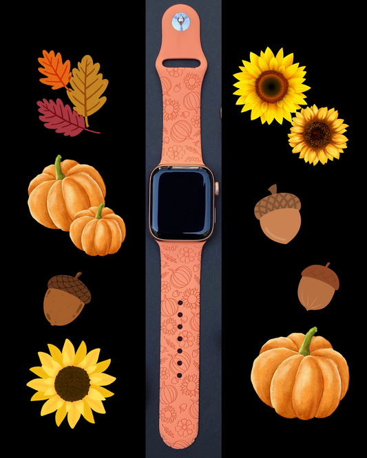 Pumpkin Floral Apple Watch Band