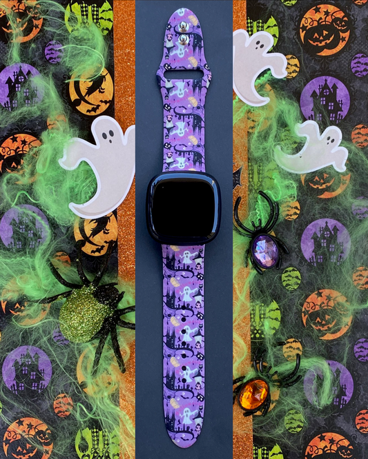 Haunted House Fitbit Versa 3/Versa 4/Sense/Sense 2 Watch Band