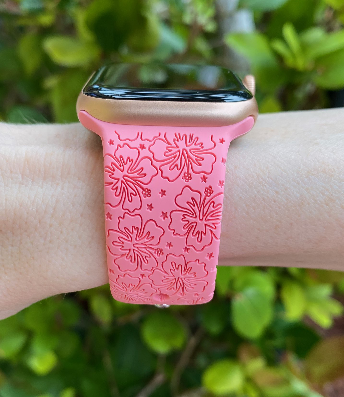 Tropical Hibiscus Apple Watch Band