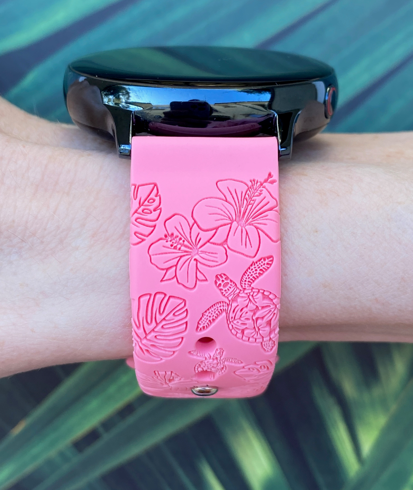 Hibiscus Turtles 20mm Samsung Galaxy Watch Band