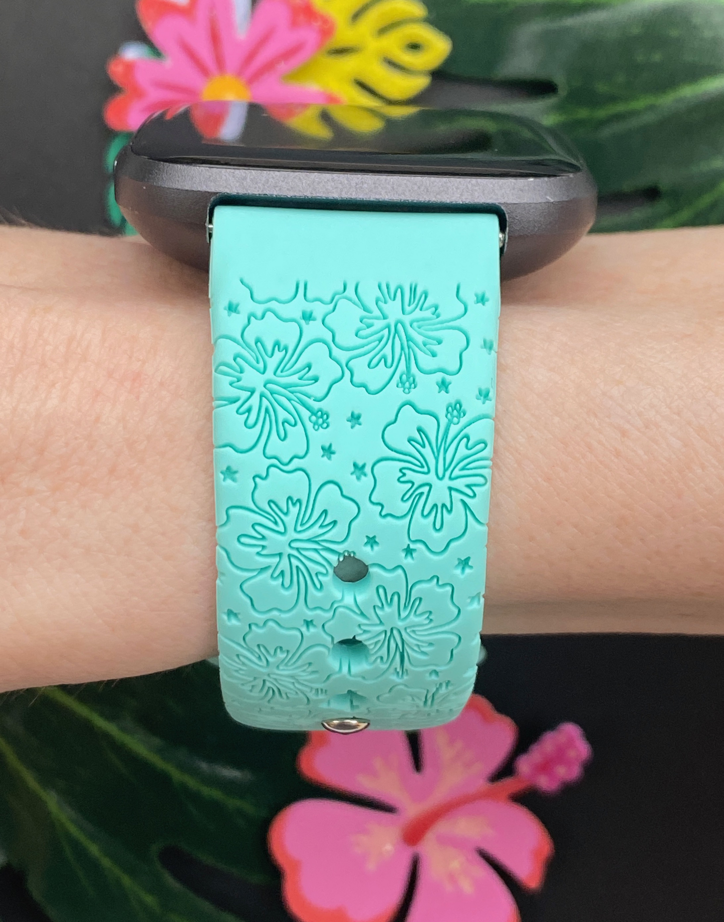 Tropical Hibiscus Fitbit Versa 1/2 Watch Band