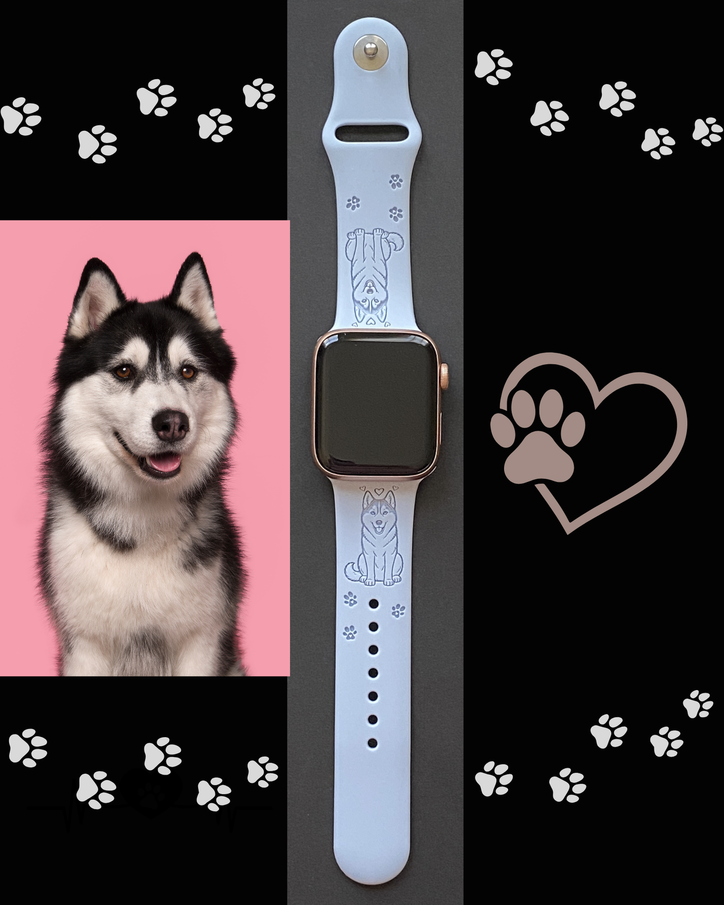 My Best Friend Husky Dog Watch Band For Apple Watch