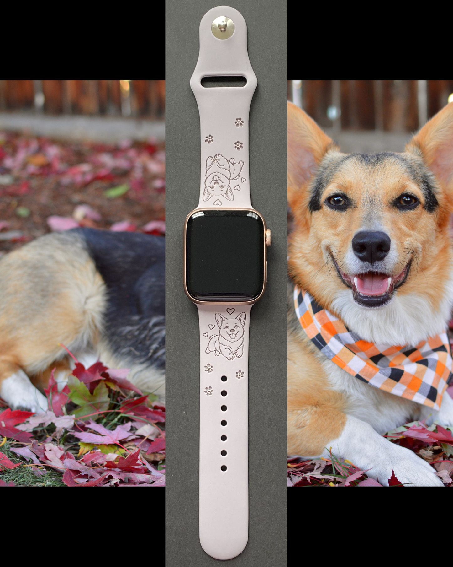 Joyful Corgi Dog Watch Band For Apple Watch