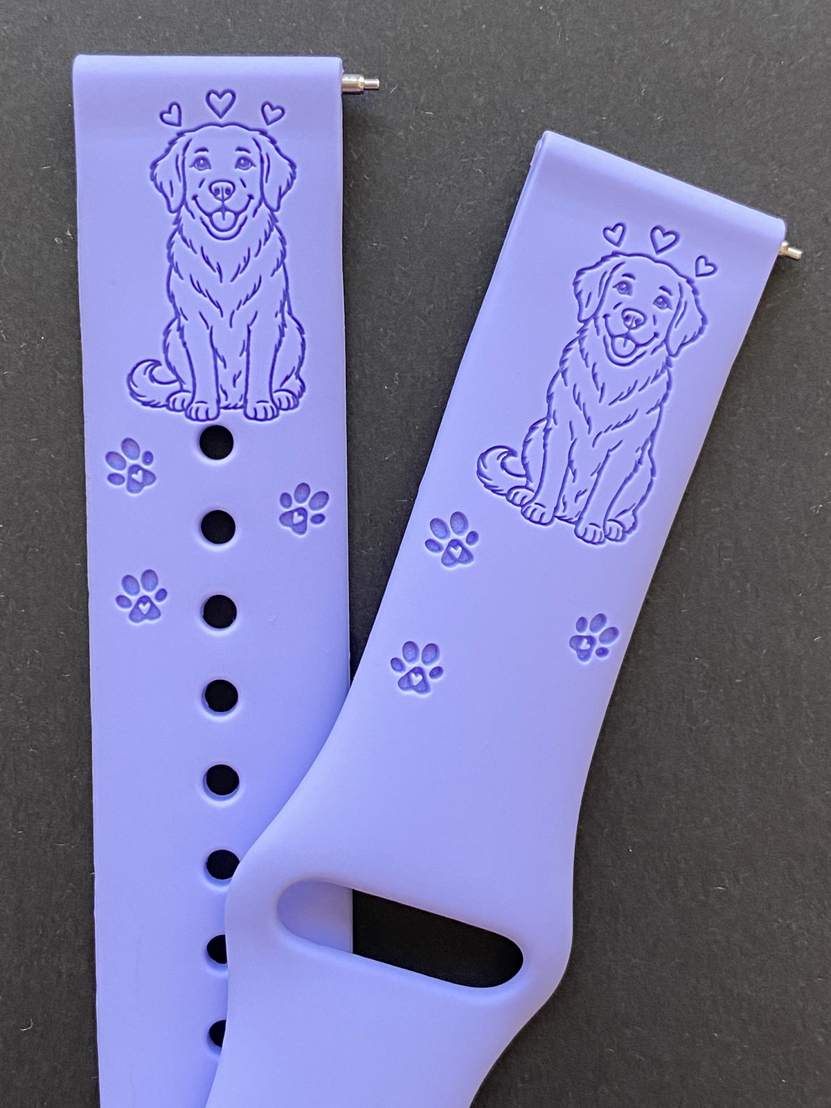 Joyful Golden Retriever Dog 20mm Samsung Galaxy Watch Band