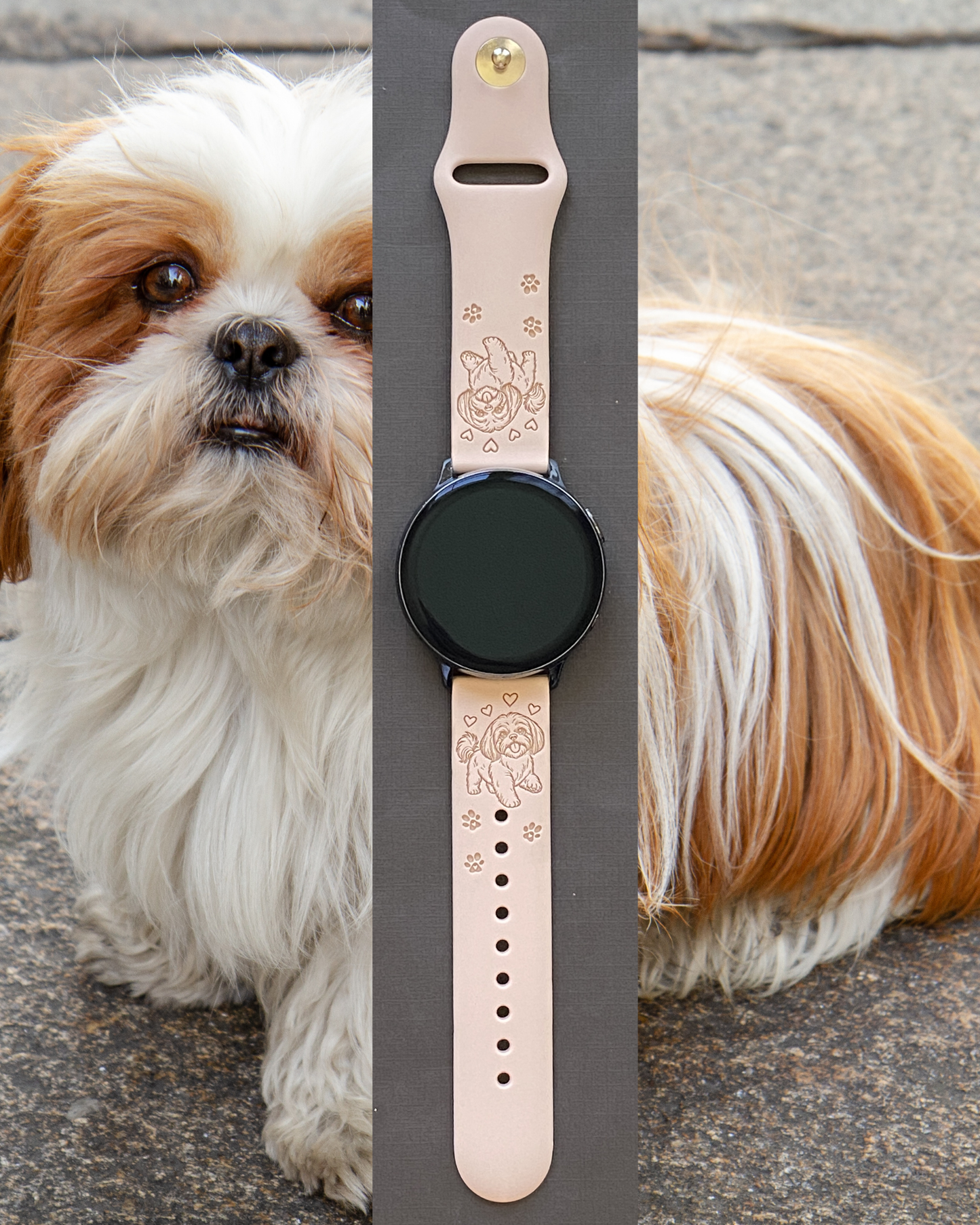 Joyful Shih Tzu Dog 20mm Samsung Galaxy Watch Band