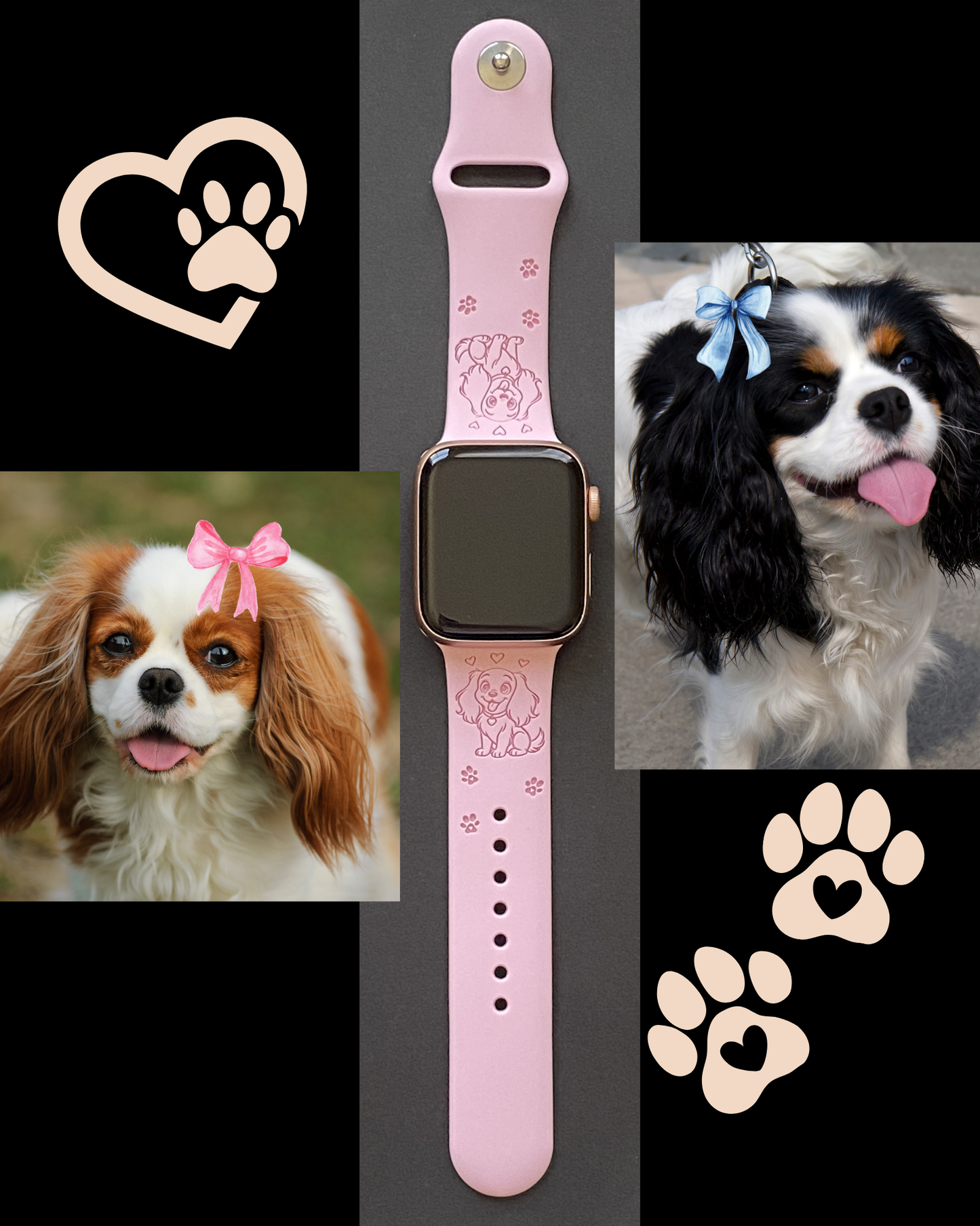 My Cute Cavalier King Charles Spaniel Dog Watch Band For Apple Watch