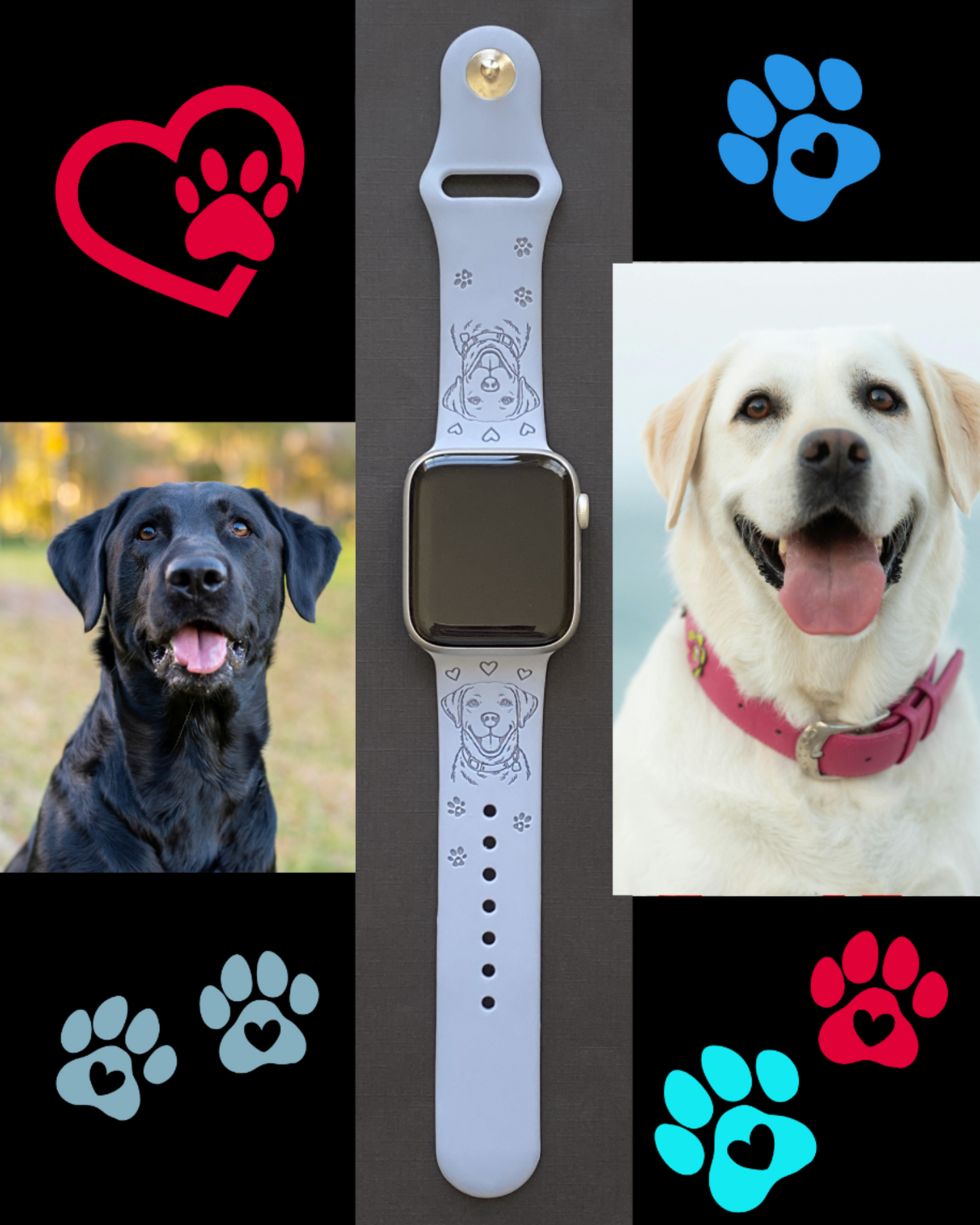 Happy Labrador Dog Watch Band For Apple Watch