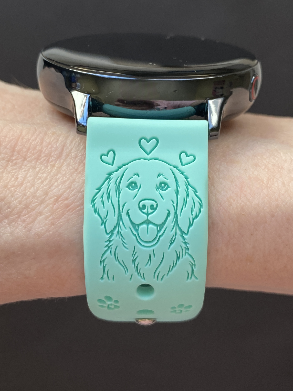 Cheerful Golden Retriever 20mm Samsung Galaxy Watch Band