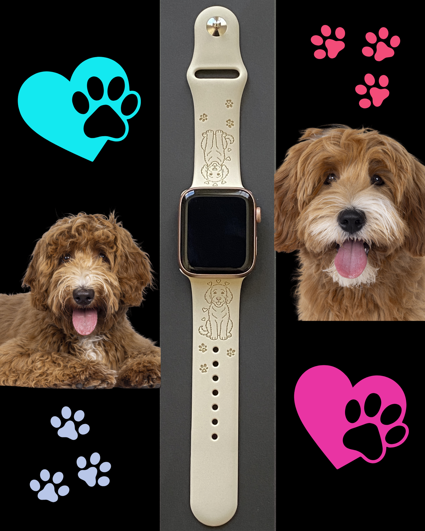 Labradoodle Dog Watch Band For Apple Watch