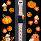 Pumpkin Latte Smiley Fitbit Versa 1/2 Watch Band