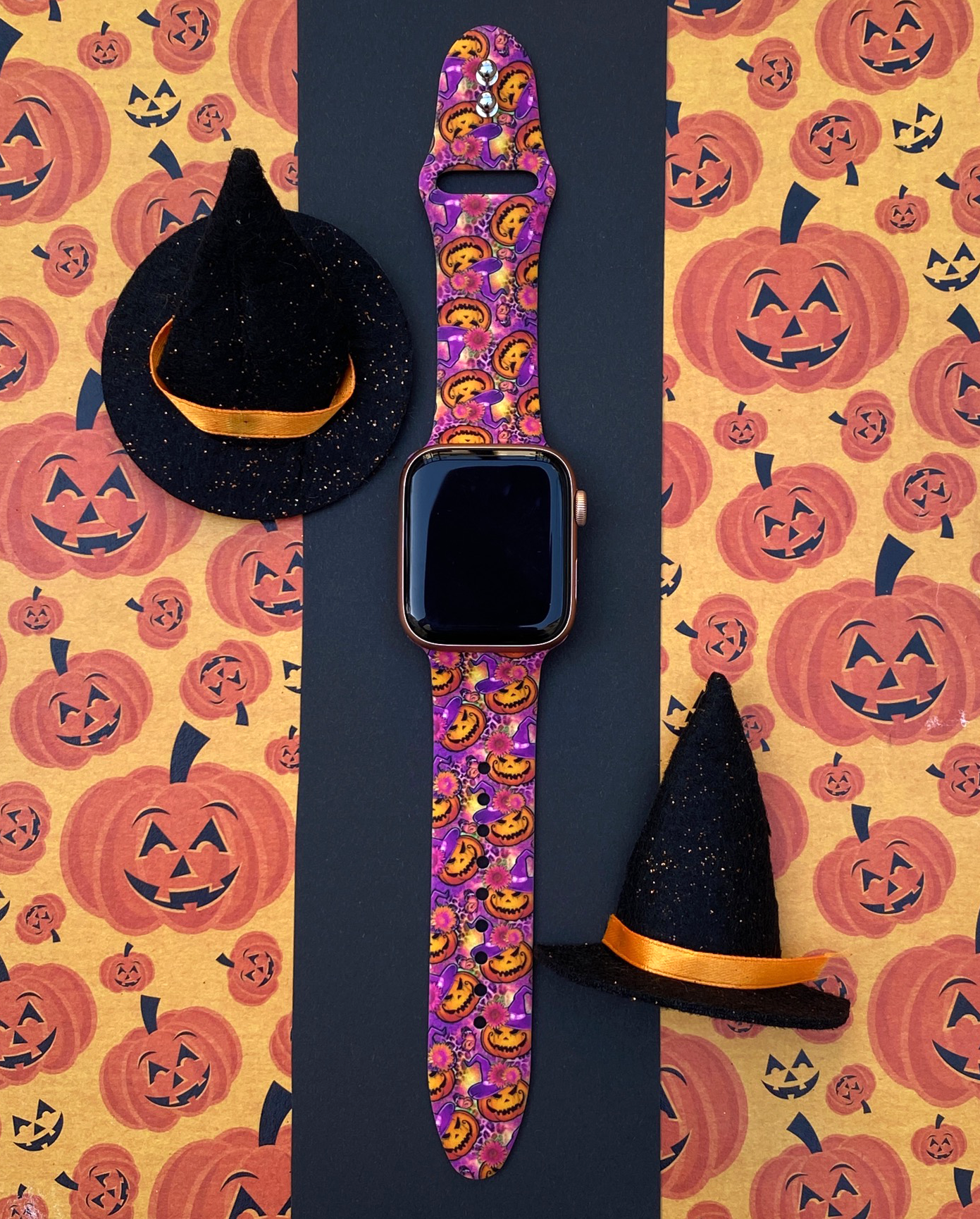 Leopard Pumpkins Halloween Apple Watch Band