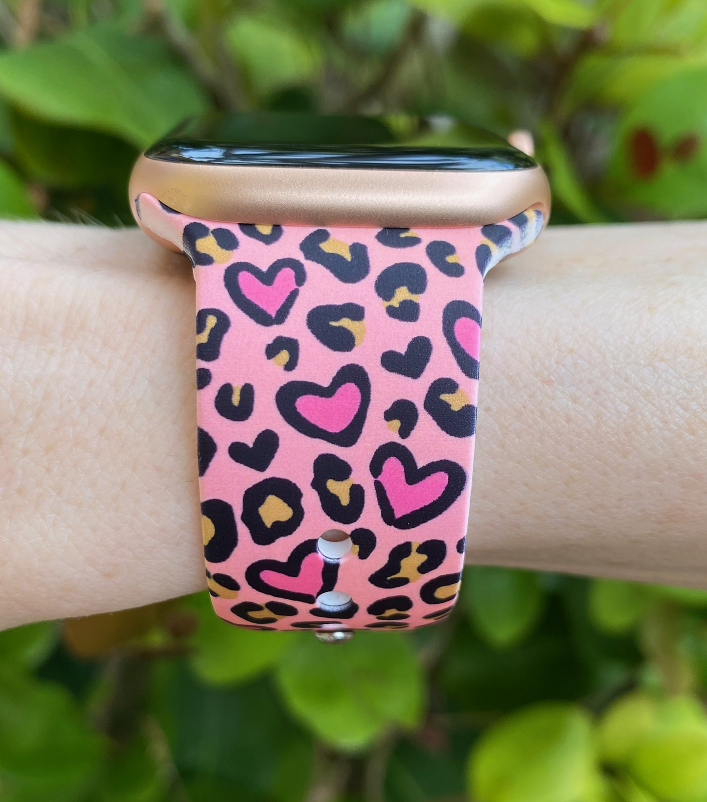 Leopard Hearts Apple Watch Band