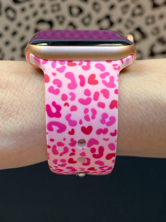 Valentine Leopard Spots Watch Band For Apple Watch