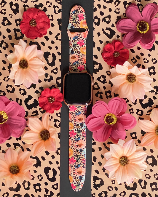 Leopard Floral Apple Watch Band