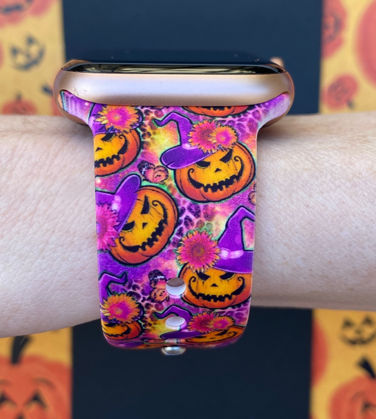 Leopard Pumpkins Halloween Apple Watch Band