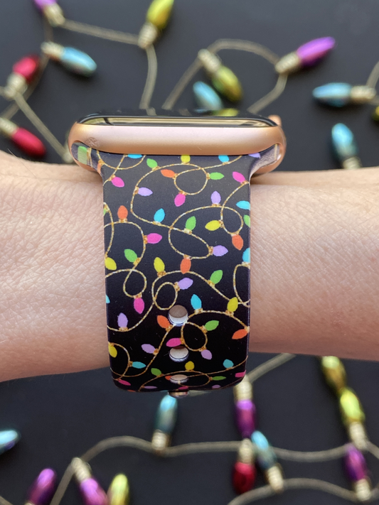 Holiday Lights Christmas Watch Band For Apple Watch