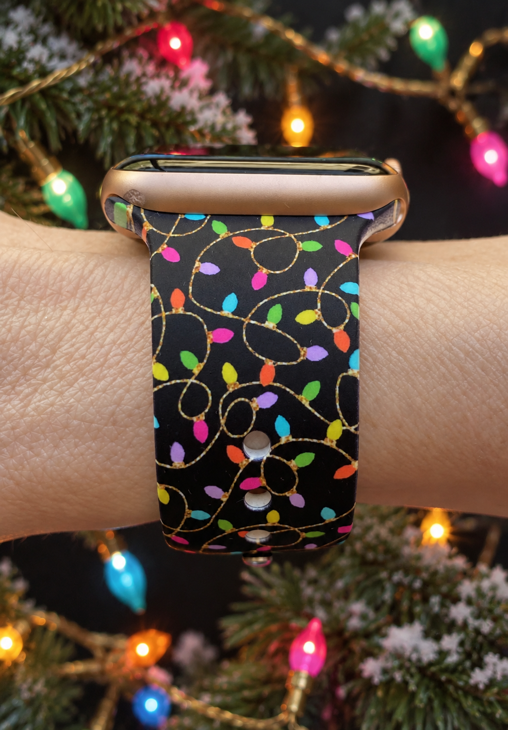 Holiday Lights Christmas Watch Band For Apple Watch