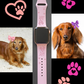 Long Haired Dachshund with Bow Dog Watch Band For Apple Watch