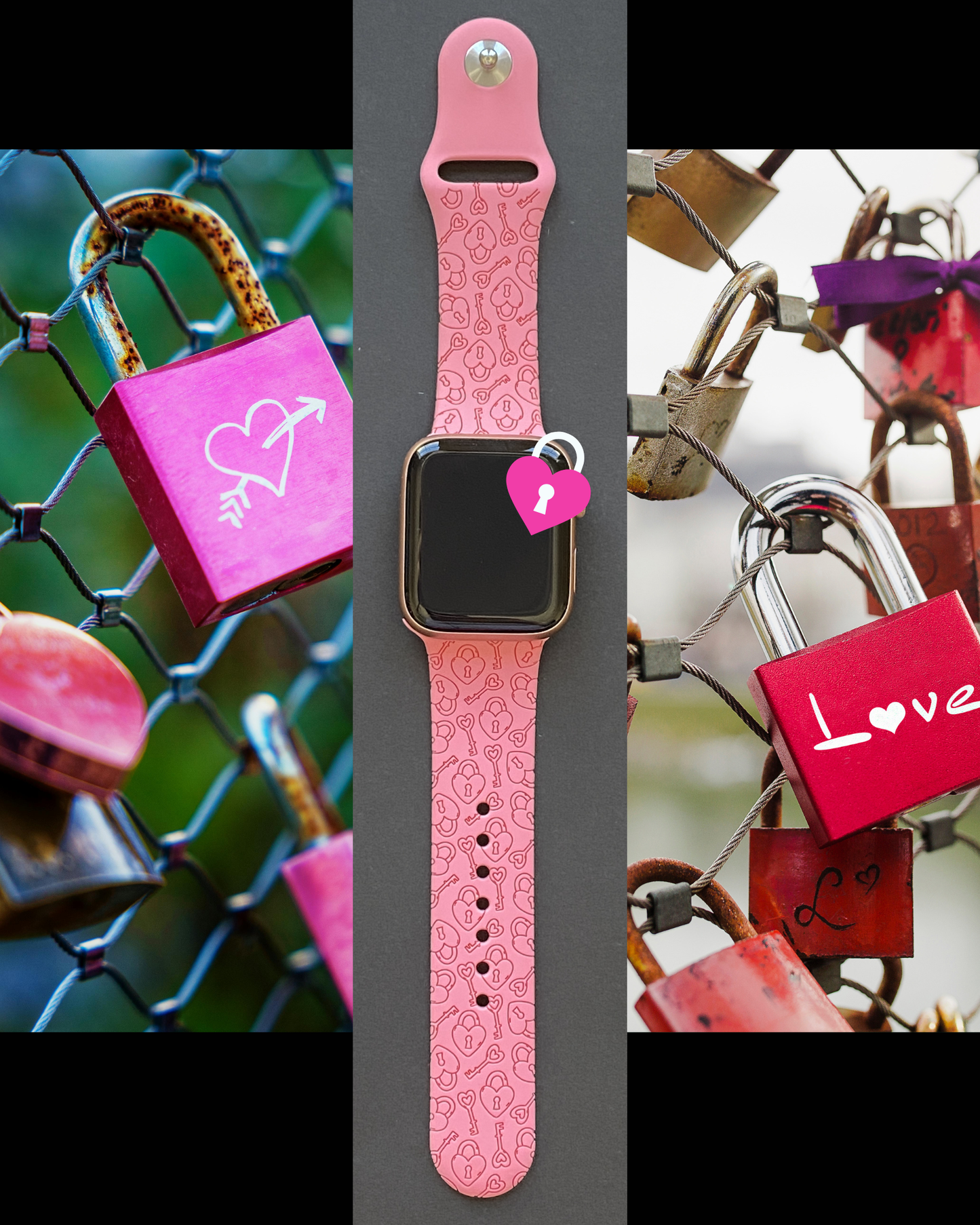 Valentine Love Locks Watch Band For Apple Watch