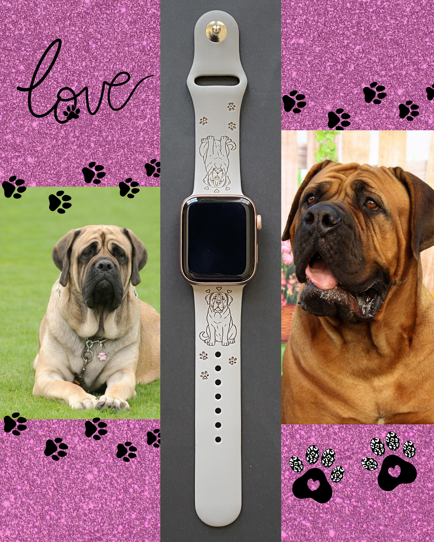 My Pet Mastiff Dog Watch Band For Apple Watch