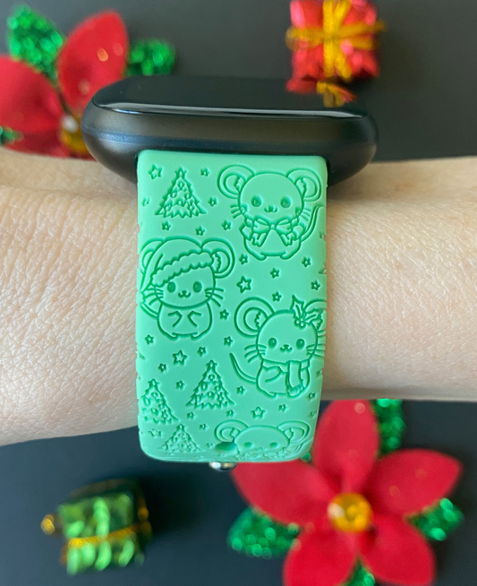 Christmas Mice Fitbit Versa 3/Sense Watch Band