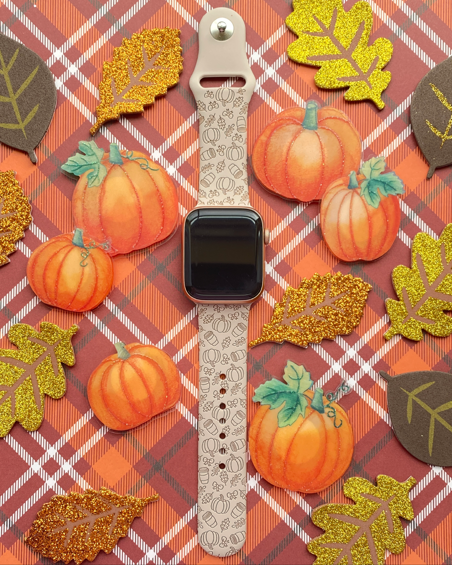 Autumn Pumpkins and Bows Watch Band For Apple Watch