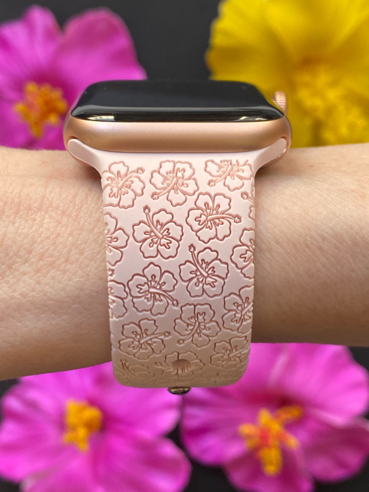 Mini Hibiscus Flowers Watch Band For Apple Watch