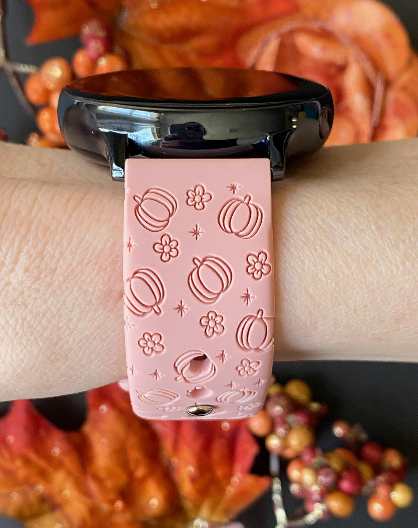 Pumpkin Floral 20mm Samsung Galaxy Watch Band