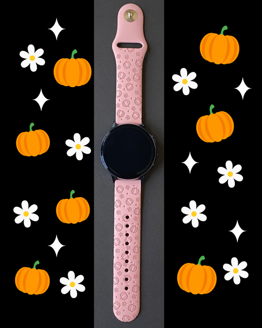 Pumpkin Floral 20mm Samsung Galaxy Watch Band