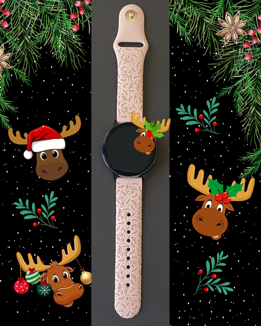 Christmas Moose 20mm Samsung Galaxy Watch Band