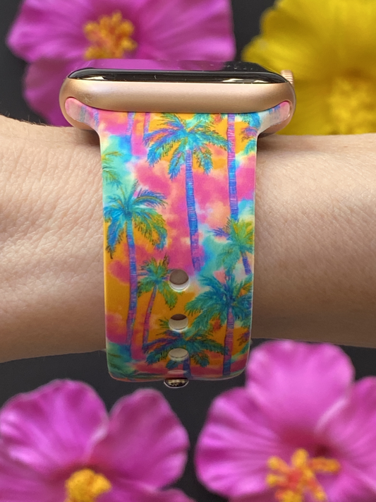 Sunset Palms Watch Band For Apple Watch
