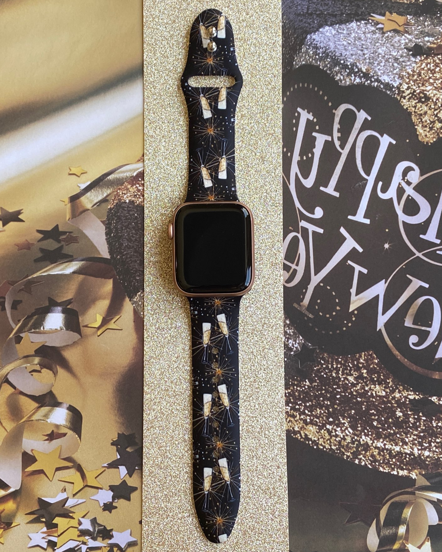 New Years Celebration Apple Watch Band