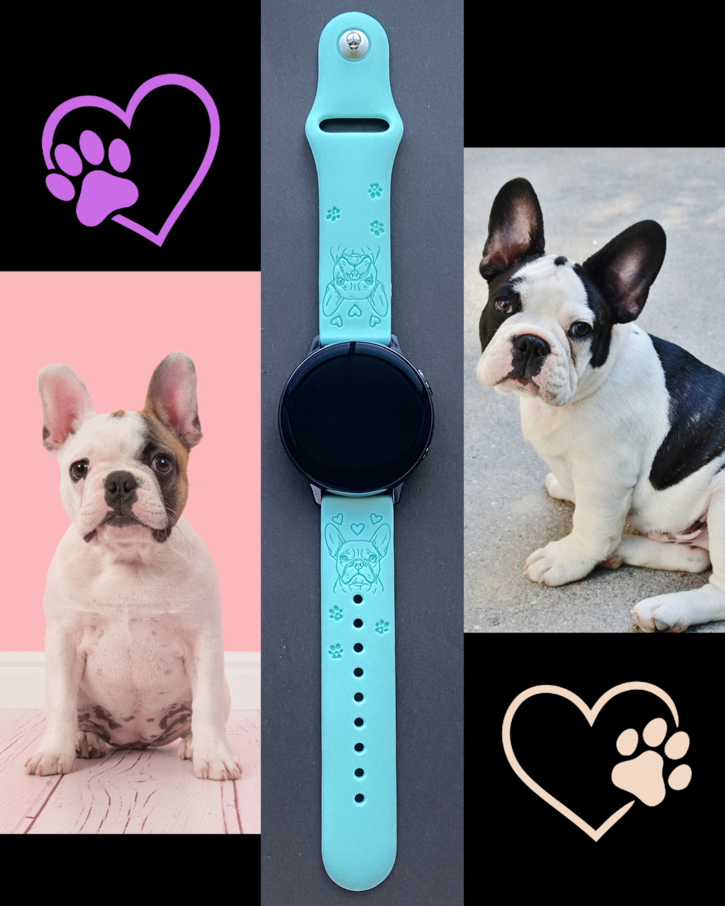 My French Bulldog 20mm Samsung Galaxy Watch Band