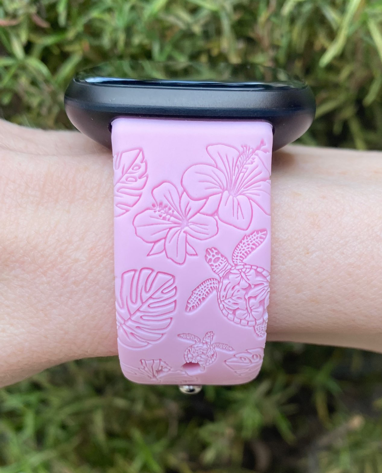 Hibiscus Turtles Fitbit Versa 3/Versa 4/Sense/Sense 2 Watch Band