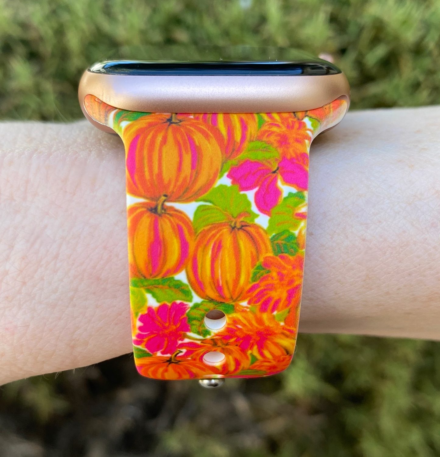 Orange Pumpkins Apple Watch Band