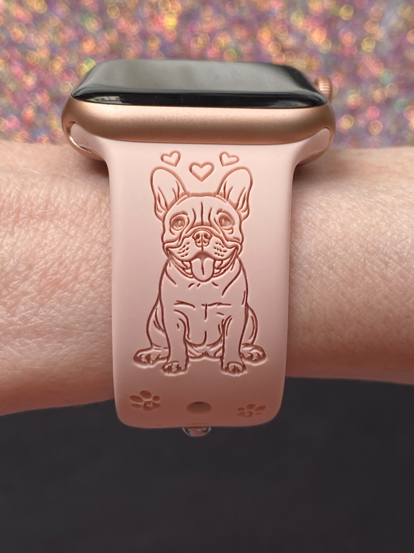 Happy French Bulldog Dog Watch Band For Apple Watch