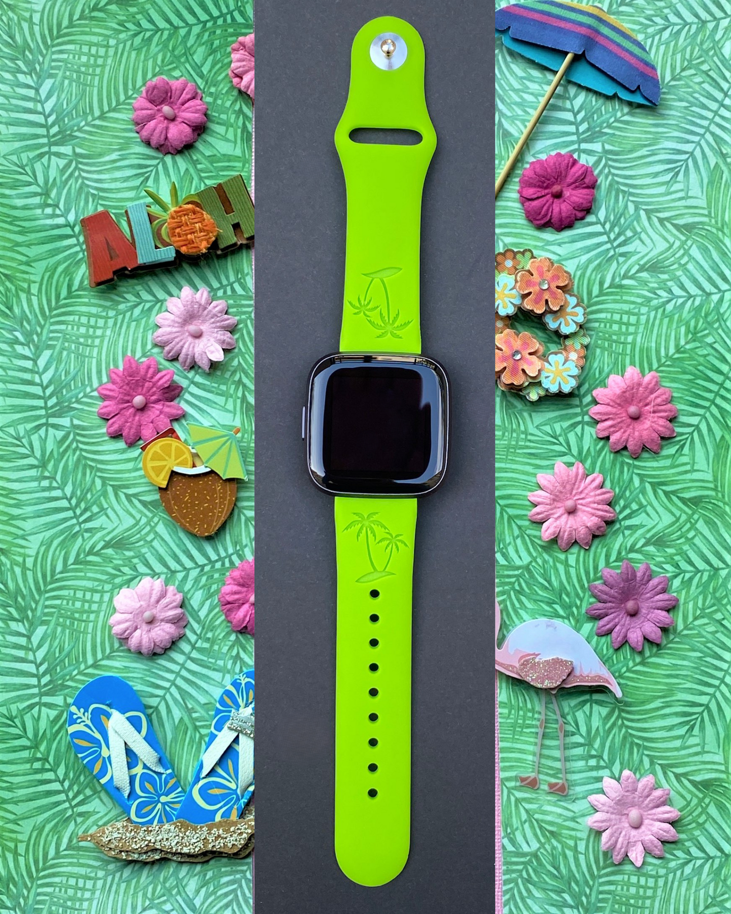 Tropical Palm Tree Fitbit Versa 1/2 Watch Band