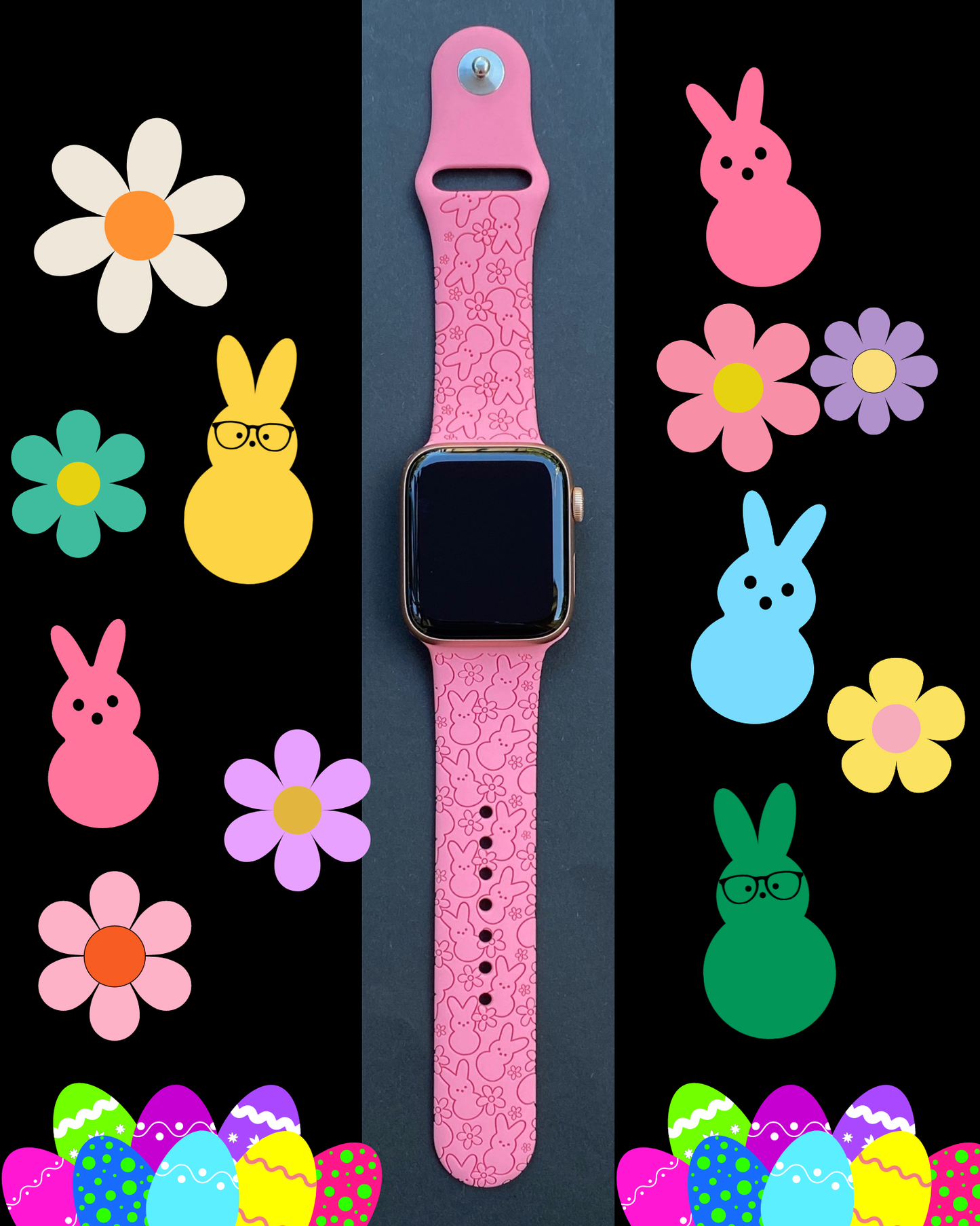 Peeps and Flowers Apple Watch Band