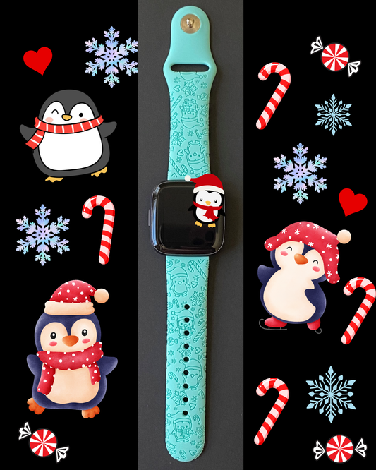 Winter Penguins Fitbit Versa 1/2 Watch Band