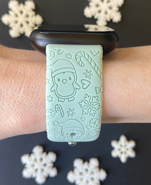 Winter Penguins Fitbit Versa 3/Versa 4/Sense/Sense 2 Watch Band