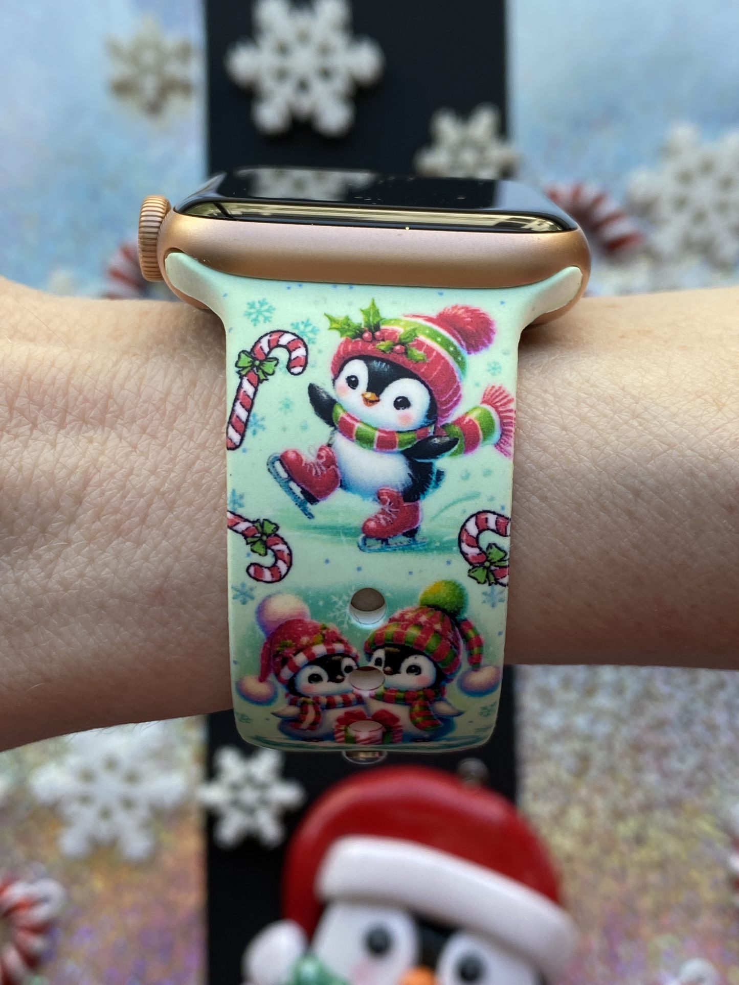 Frosty Winter Penguins Watch Band For Apple Watch