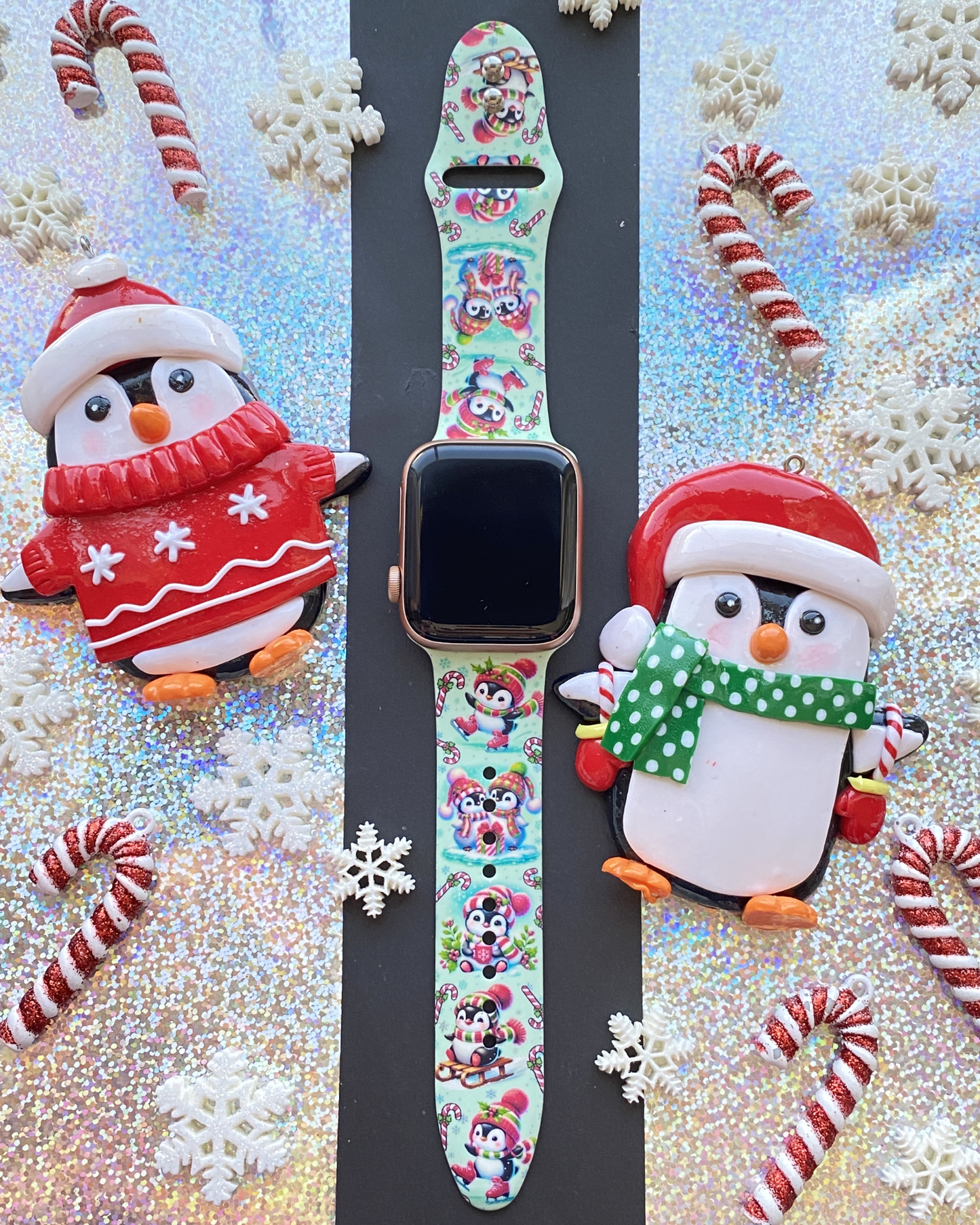 Frosty Winter Penguins Watch Band For Apple Watch