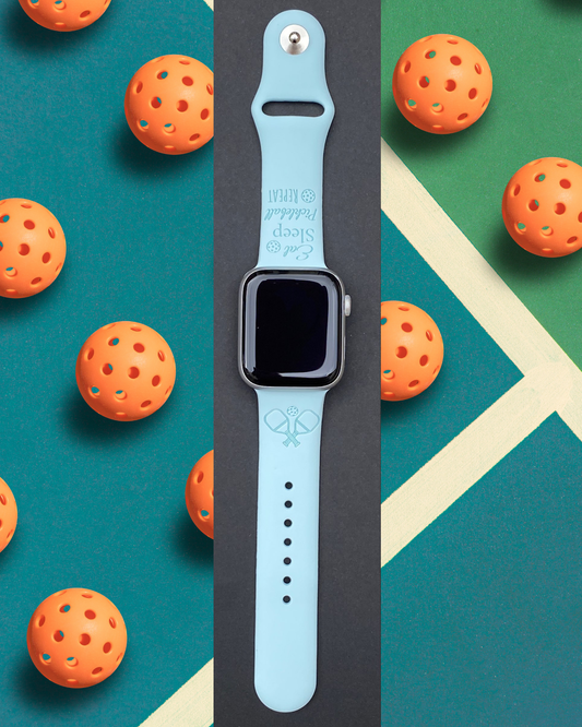 Eat Sleep Pickleball Repeat Apple Watch Band