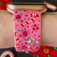 Pink Candy Canes Apple Watch Band