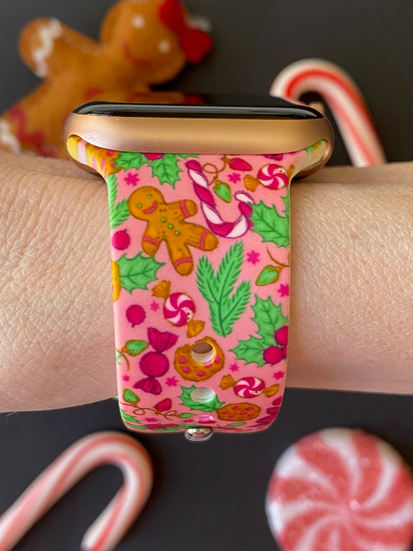 Pink Holiday Apple Watch Band