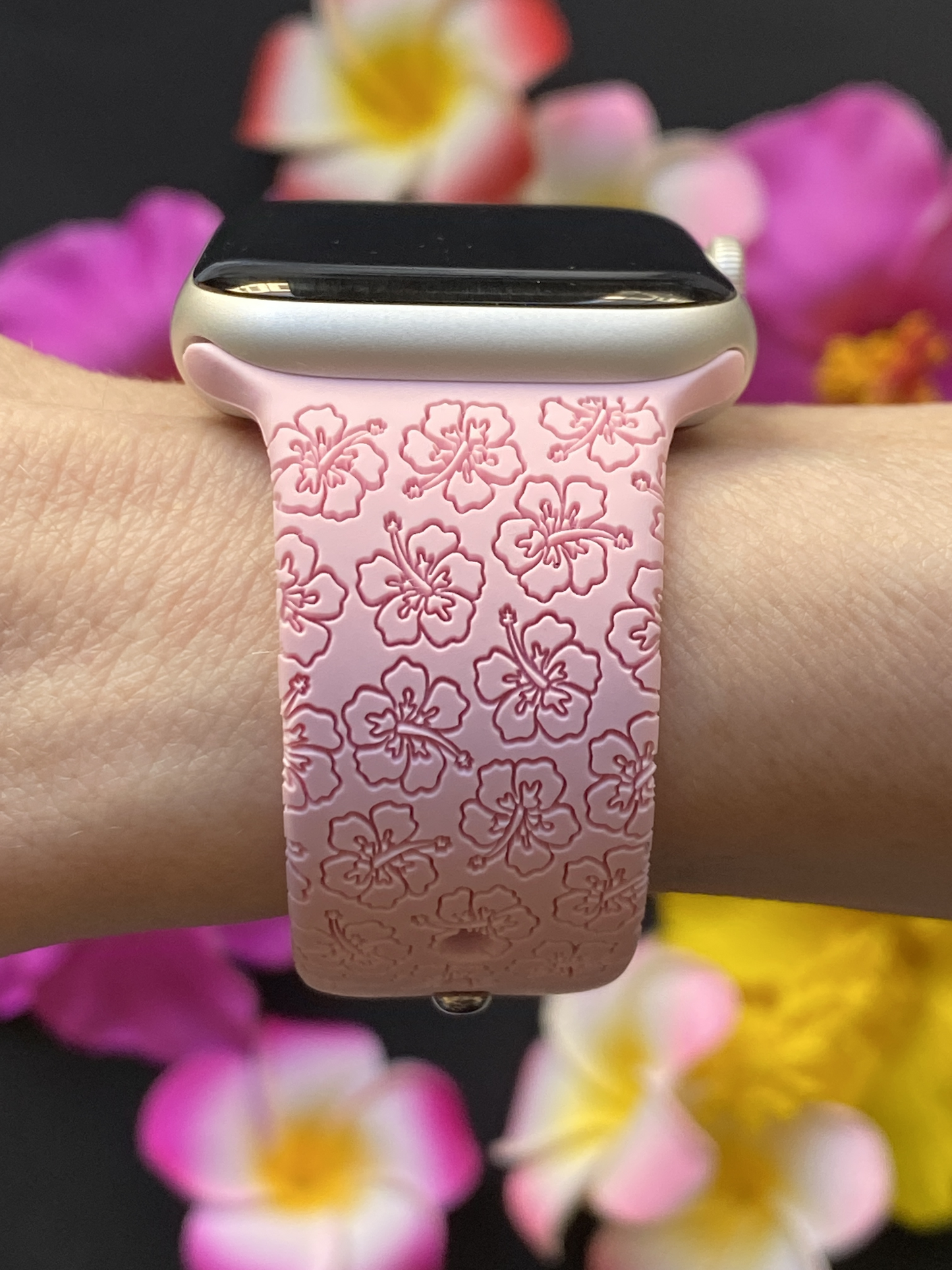 Mini Hibiscus Flowers Watch Band For Apple Watch