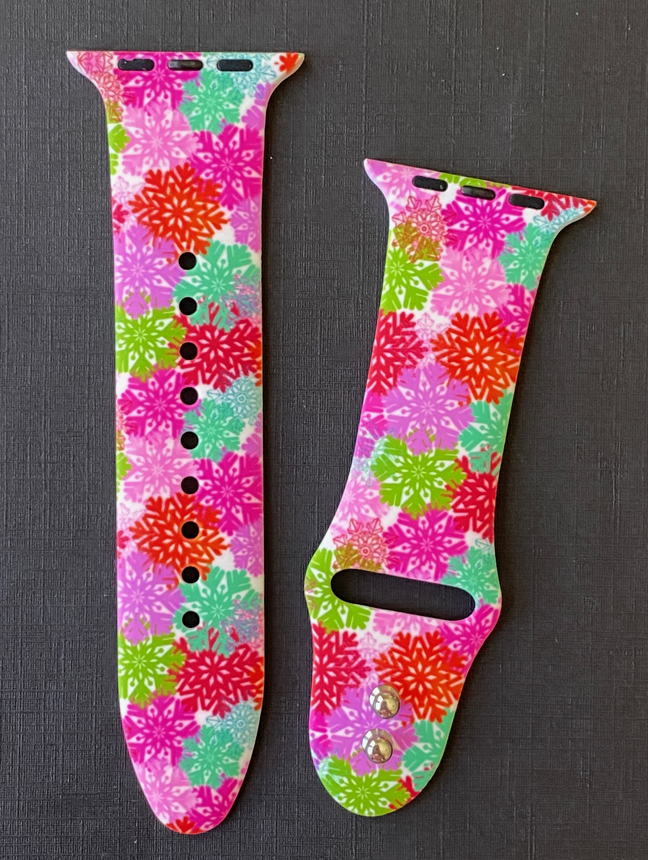 Pink Snowflakes Apple Watch Band