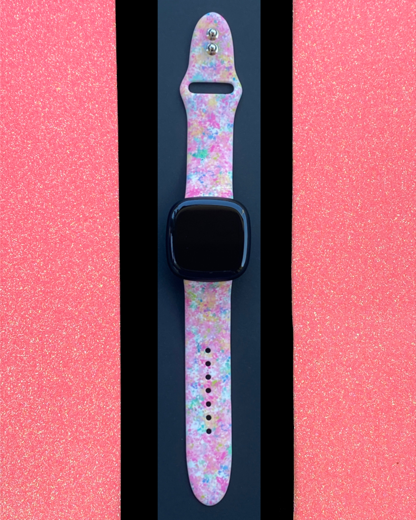 Pink Splatter Fitbit Versa 1/2 Watch Band