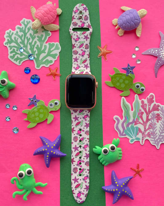 Pink Turtles Watch Band For Apple Watch