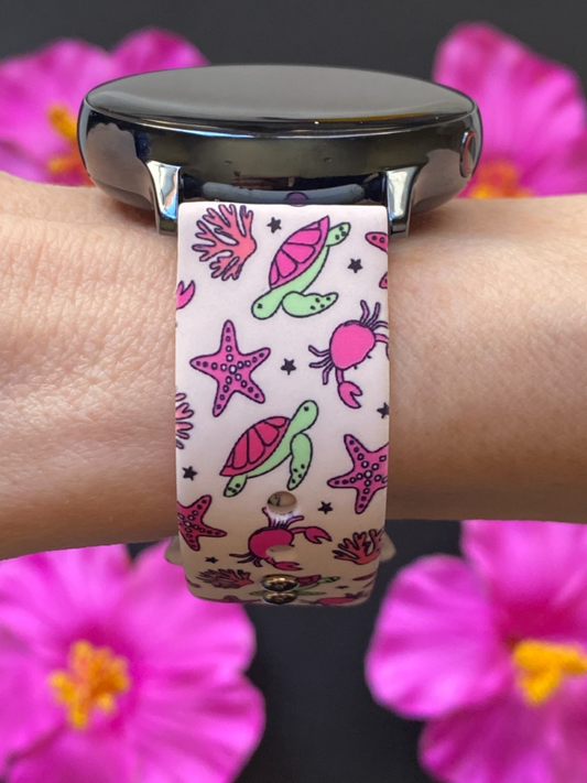 Pink Turtles Samsung Galaxy Watch Band